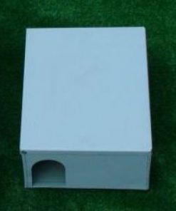 Caja cebadera blanca metalica